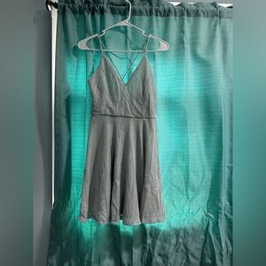 Silver semi formal dress
